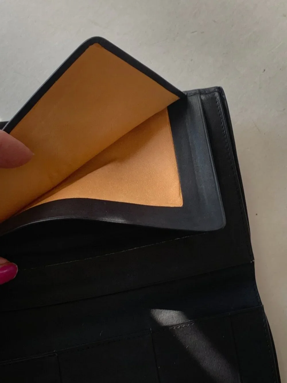 PIERO'S BABY CALFSKIN FIRST QUALITY MENS WALLET  MADE IN FLORENCE ITALY BLACK